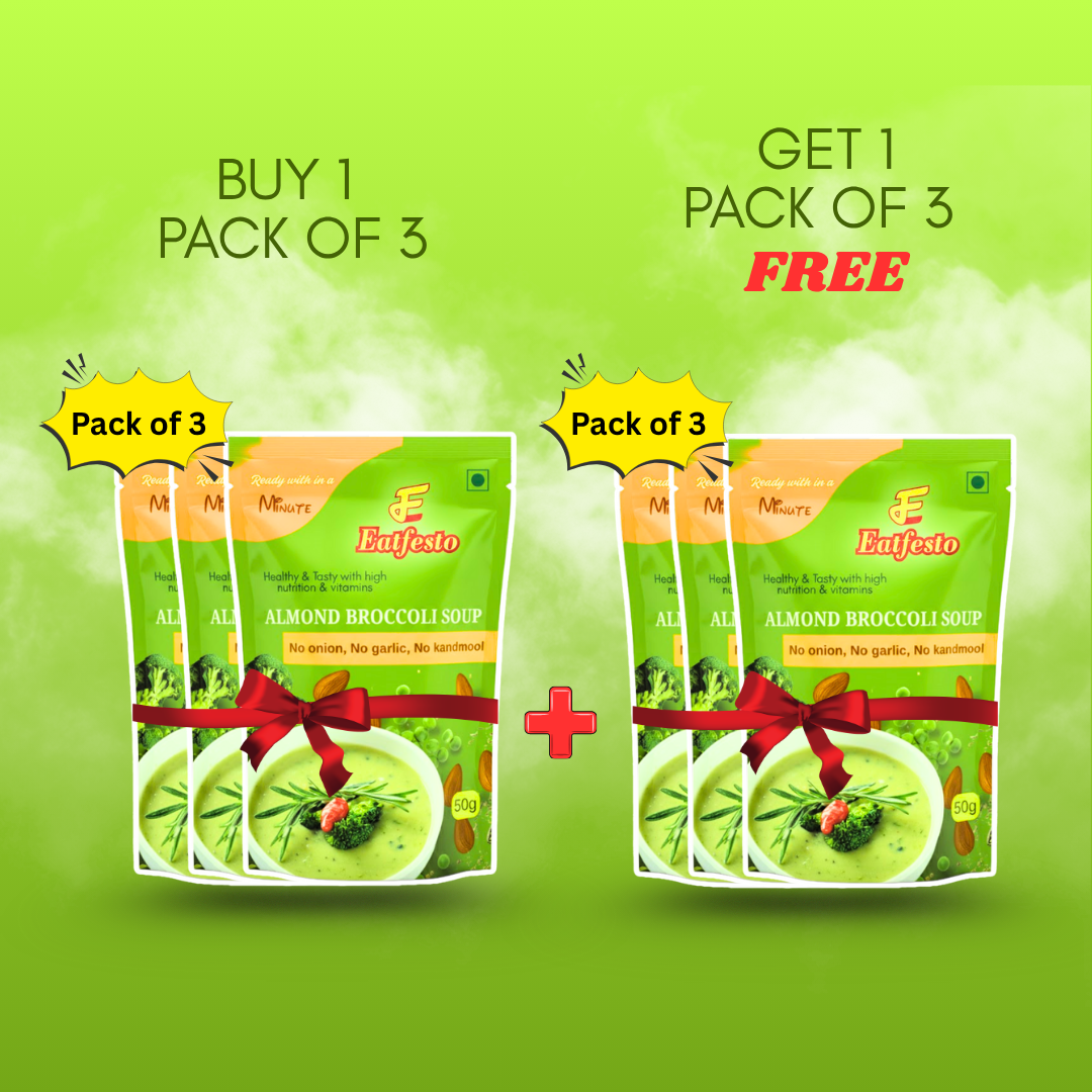 1 Healthy Eatfesto Almond Broccoli Soup Premix – Ready in 1 Minute