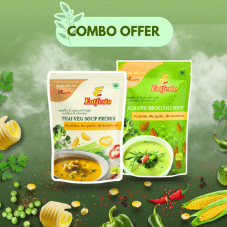 Thai Veg Soup and Broccoli Almond Soup Combo