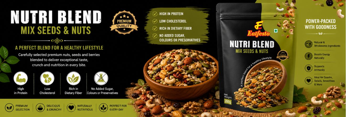 Eatfesto Nutri Blend - Mix Seeds & Nuts (200g) Poster