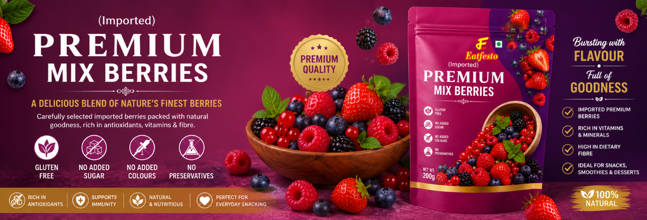 Eatfesto Premium Mix Berries (200g) Poster