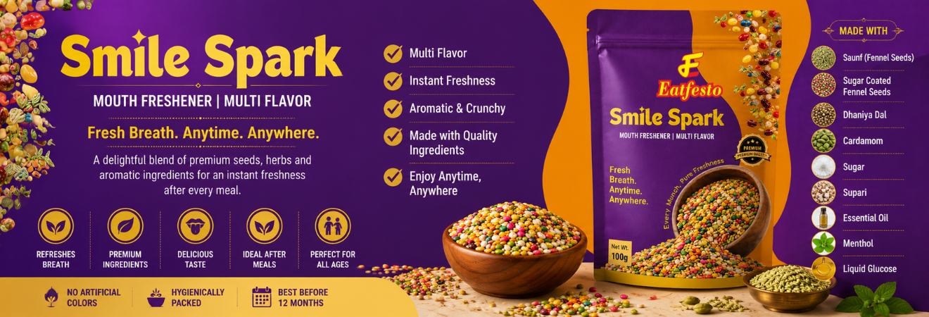 Eatfesto Smile Spark - Mouth Freshner (100g) Poster